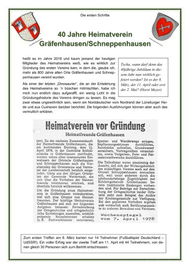 40 Jahre Heimatverein - 2018