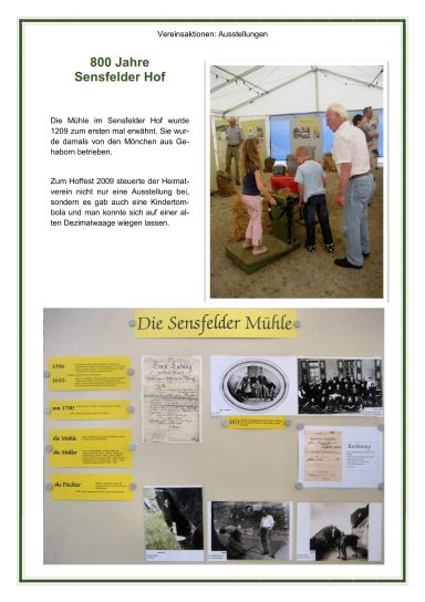 800 Jahre Sensfelder Hof - 2009